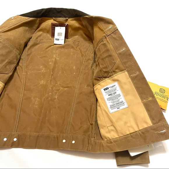Filson x Levi's Tin Cloth Oil Trucker Jacket Sz S - Picture 15 of 15